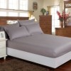 Set husa pat damasc+ 1 fata perna, saltea 80x220cm, gri antracit