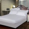Set husa pat damasc+ 2 fete perna, saltea 180x200cm, alb, DAM1