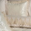 Set lux cuvertura jacquard cappuccino 250x260cm, model Silva, Cotton Box