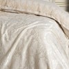 Set lux cuvertura jacquard cappuccino 250x260cm, model Silva, Cotton Box