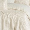 Set lux cuvertura jacquard crem 250x260cm, model Silva, Cotton Box