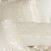 Set lux cuvertura jacquard crem 250x260cm, model Silva, Cotton Box