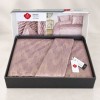 set cuvertura matlasata Luz roz pudra 250x240cm Cotton Box