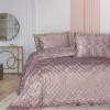 set cuvertura matlasata Luz roz pudra 250x240cm Cotton Box