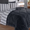 Set dormit pilota iarna pat dublu cu fata catifelata Soft Line Gri Antracit