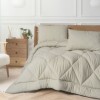 Set pilota iarna Softwash Cotton Box Stone bej cu cearsaf si 2 fete de perna