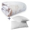 Set pilota Lână iarnă 200x215 cm Ralex Pucioasa cu imprimeu oite și 2 perne silicon antialergic 50x70 cm