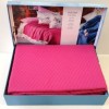 Set pique 4 piese bumbac 100%, Marie Lou, Garden Fuchsia