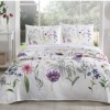 Set pique Lenjerie si Cuvertura bumbac 100%, 4 piese, TAC, Beauty Lila