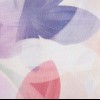 Set Pique lenjerie si cuvertura bumbac 100% 4 piese TAC Magnolia, imprimeu floral roz mov portocaliu pe fundal deschis