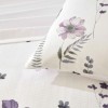 set pique TAC Roselith bumbac 100 cu imprimeu floral mov lila si gri pe fond alb