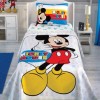 Set pique Lenjerie si Cuvertura bumbac 100%, Disney Mickey