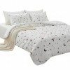 set promo pilota pat dublu 200x215 cu perne cadou alb  luna si stele Pucioasa Ralex