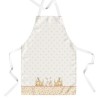 Sort de bucătărie Ginny din bumbac 100%, decorat cu iepurași și flori delicate, ideal pentru un decor festiv de Paște.