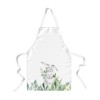 Sort de bucătărie Gizmo din bumbac 100% cu un iepuraș adorabil printre frunze verzi, perfect pentru decorul festiv de Paște.