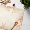 Set 4 suporturi farfurie din bumbac 100% pentru Paște, Elon floral pastelat cu iepuras imprimeu digital