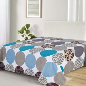 Cearceaf plat pt pat dublu din bumbac, 240x260cm, Pacific cu cercuri, pentru un plus de confort.