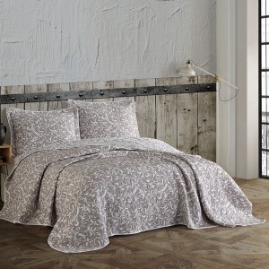 Cuvertura de pat dublu jacquard, Nazenin Home, Maro