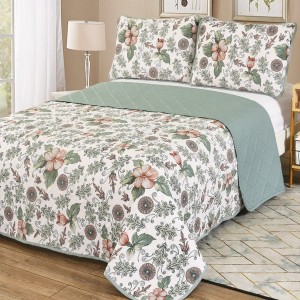 Cuvertură de pat dublu Elegance CVI2 cu design floral detaliat pentru un dormitor elegant și confortabil