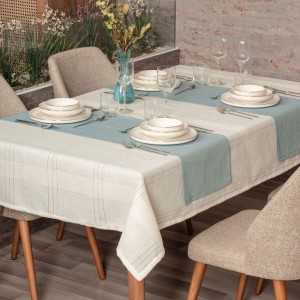 Fata de masa 155x220cm + napron 35x130cm, Cotton Box, Jasmine Crem