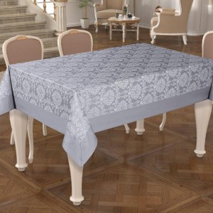 Fata de masa 160x220cm Tropik Home gri, model floral elegant