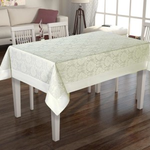 Fata de masa crem Tropik Home 160x320cm, model damasc
