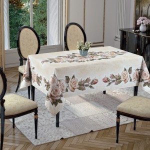 Fata de masă Goblen 3D Pano 160x350cm, model Roses, cu imprimeu sofisticat de trandafiri.