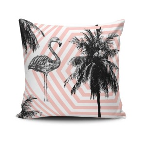 Fata perna decorativa 43x43cm, Flamingo