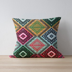 Fata perna decorativa 43x43cm, Geometric Rainbow