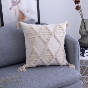 Fata perna decorativa Boho, bumbac 100%, 0015