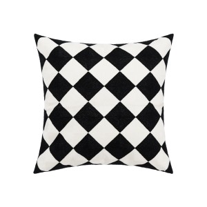 Fata perna decorativa cu broderie, bumbac 100%, Geometric 0004