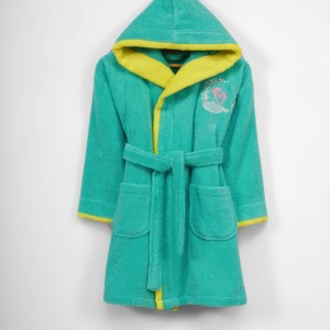 Halat baie copii din bumbac 100%, 3 - 6 ani, Dark Water Green Kalp