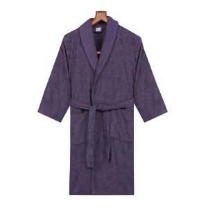 Halat baie unisex bumbac 100%, marime XL, Yade Purple
