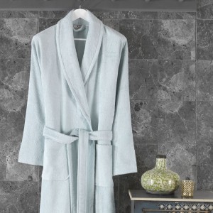 Halat de baie bambus 100%,Class Home Collection, marime L, Bamboo Ice Blue