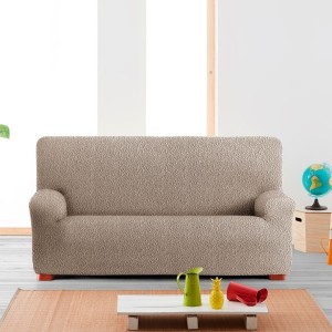 Husa bielastică canapea 2 locuri, Premium ROC, C/11 Bej Închis – extensibilă până la 200 cm, aspect elegant și protecție durabilă
