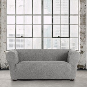 Husa bielastica canapea 2 locuri Chesterfield Premium ROC C/6 Gri