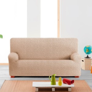 Husa bielastică pentru canapea 3 locuri (180–260 cm), Premium ROC, C/01 Bej – protecție și fixare perfectă