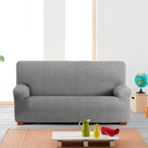 Husa bielastică pentru canapea 4 locuri, Premium ROC, C/6 Gri – fixare impecabilă și protecție elegantă