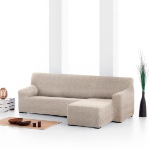 Husa colțar dreapta, bielastică 250–360 cm, Premium ROC, C/00 Bej deschis – fixare perfectă și aspect modern