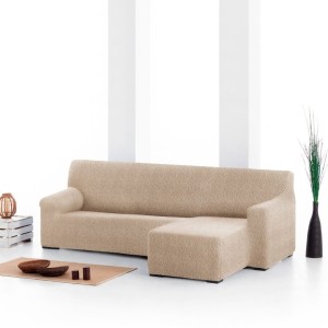 Husa colțar dreapta, bielastică 250–360 cm, Premium ROC, C/01 Bej – fixare perfectă și aspect modern