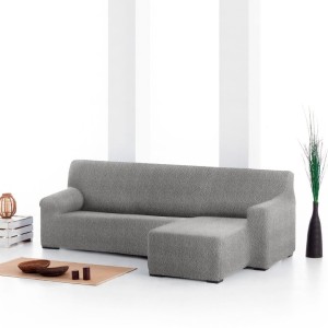 Husa colțar dreapta, bielastică 250–360 cm, Premium ROC, C/6 gri – fixare perfectă și aspect modern