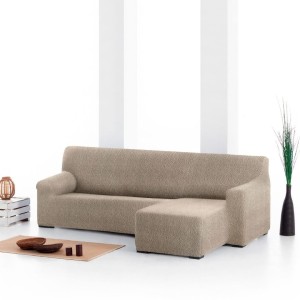 Husa colțar dreapta, bielastică 250–360 cm, Premium ROC, C/11 bej inchis– fixare perfectă și aspect modern