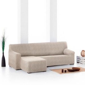 Husa colțar stanga, bielastică 250–360 cm, Premium ROC, C/00 Bej deschis – fixare perfectă și aspect modern