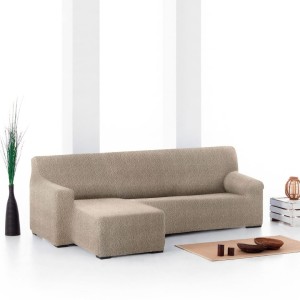 Husa colțar stanga, bielastică 250–360 cm, Premium ROC, C/11 Bej inchis – fixare perfectă și aspect modern