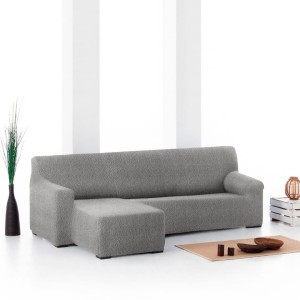 Husa colțar stanga, bielastică 250–360 cm, Premium ROC, C/6 Gri – fixare perfectă și aspect modern