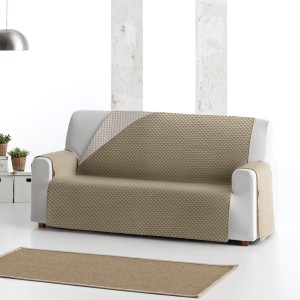 Husa matlasata canapea 2 locuri 110cm, reversibila, Oslo, C/11 Bej inchis/Ecru