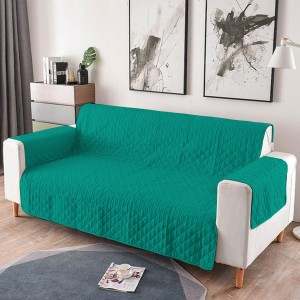 Husa matlasata canapea 2 locuri, Verde