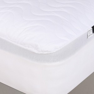 Protectie matlasata cu elastic impermeabila, bumbac 100%, 180x200cm BHPC, alba