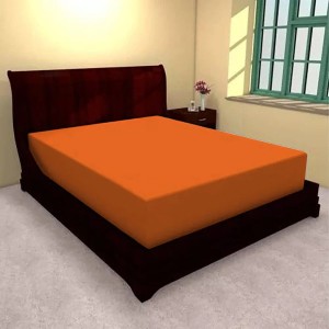 Husa pat tricot cu elastic saltea 120x200cm, portocaliu