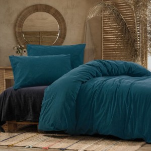 Lenjerie de pat cu design albastru, Crash Albastru, set de 4 piese ​
